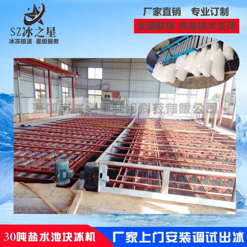 <strong>30噸鹽水池塊冰機(jī)</strong>
